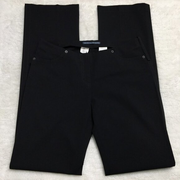 Alysi Women's Black Straight Slacks Trousers Pants Size 8 - Picture 9 of 14